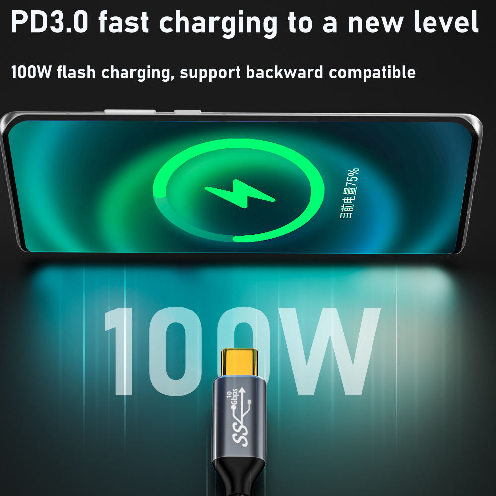 ORANGLES 2M Right Angle USB-C to USB-C Cable – 90° PD 100W Fast Charging, 10Gbps USB 3.2 Gen2 4K Video Type-C Braided Cable for Tablets & Laptops - angled perspective - presenting advantages - Image 4 of 6 | fits any environment | Purchase 2M Right Angle USB-C to USB-C Cable – 90° PD 100W Fast Charging, 10Gbps USB 3.2 Gen2 4K Video Type-C Braided Cable for Tablets & Laptops Michigan | Free Shipping ORANGLES