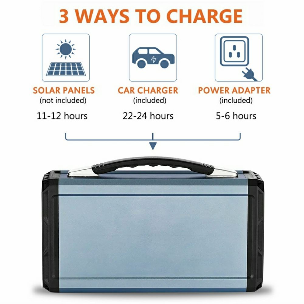 ORANGLES SUPACELL 200W Solar Power Station – 151Wh Portable Inverter Generator Battery Backup Power Supply for Home & Outdoor Use - angled perspective - presenting advantages - Image 4 of 6 | fits any environment | Purchase SUPACELL 200W Solar Power Station – 151Wh Portable Inverter Generator Battery Backup Power Supply for Home & Outdoor Use Michigan | Free Shipping ORANGLES