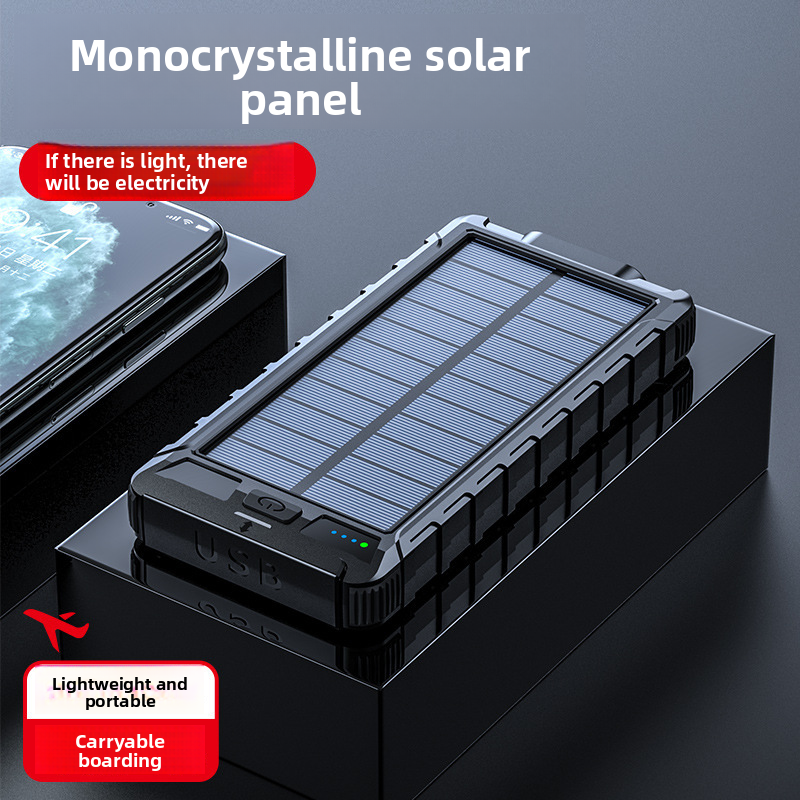 ORANGLES Hot Selling 10000mAh Solar Power Bank – Waterproof Portable Charger with Dual USB Output 20W/10W & Built-in Flashlight - detailed closeup view - illustrating benefits - Image 3 of 6 | created for all | Shop Hot Selling 10000mAh Solar Power Bank – Waterproof Portable Charger with Dual USB Output 20W/10W & Built-in Flashlight North Carolina | Free Shipping ORANGLES
