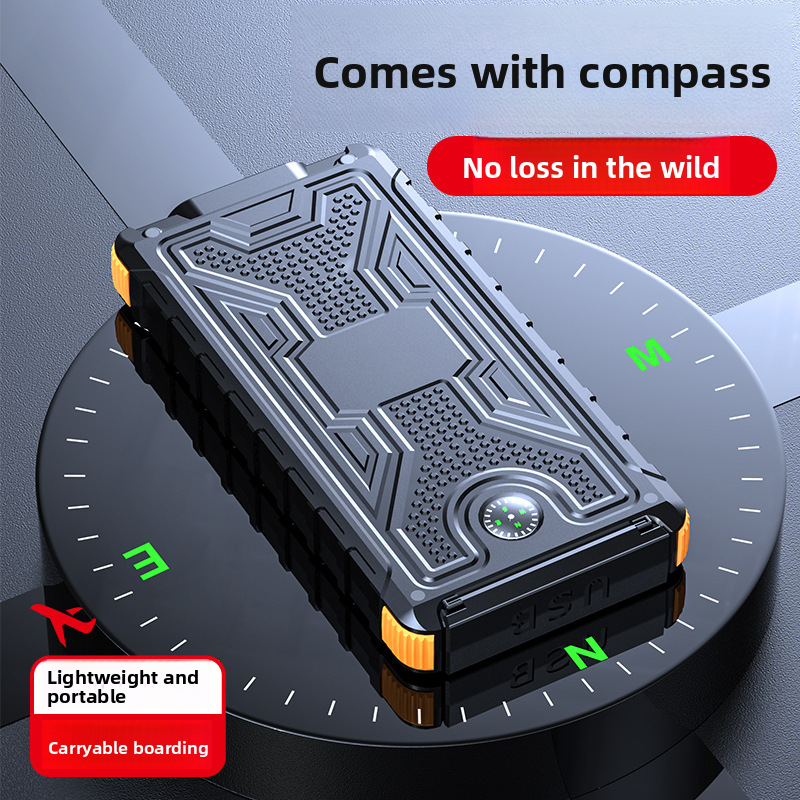 ORANGLES Hot Selling 10000mAh Solar Power Bank – Waterproof Portable Charger with Dual USB Output 20W/10W & Built-in Flashlight - angled perspective - presenting advantages - Image 4 of 6 | fits any environment | Purchase Hot Selling 10000mAh Solar Power Bank – Waterproof Portable Charger with Dual USB Output 20W/10W & Built-in Flashlight Michigan | Free Shipping ORANGLES