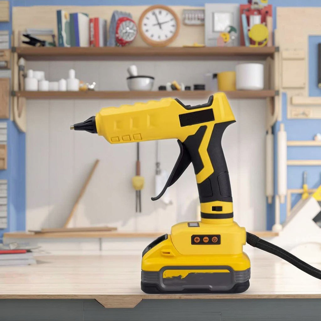 ORANGLES 18V Li-ion Cordless Hot Melt Glue Gun Digital Display | 11mm Glue Stick Compatible DIY & Professional Craft Tool - high resolution display - exposing craftsmanship - Image 2 of 4 | built for everyone | 18V Li-ion Cordless Hot Melt Glue Gun Digital Display | 11mm Glue Stick Compatible DIY & Professional Craft Tool for sale Georgia | Free Shipping ORANGLES