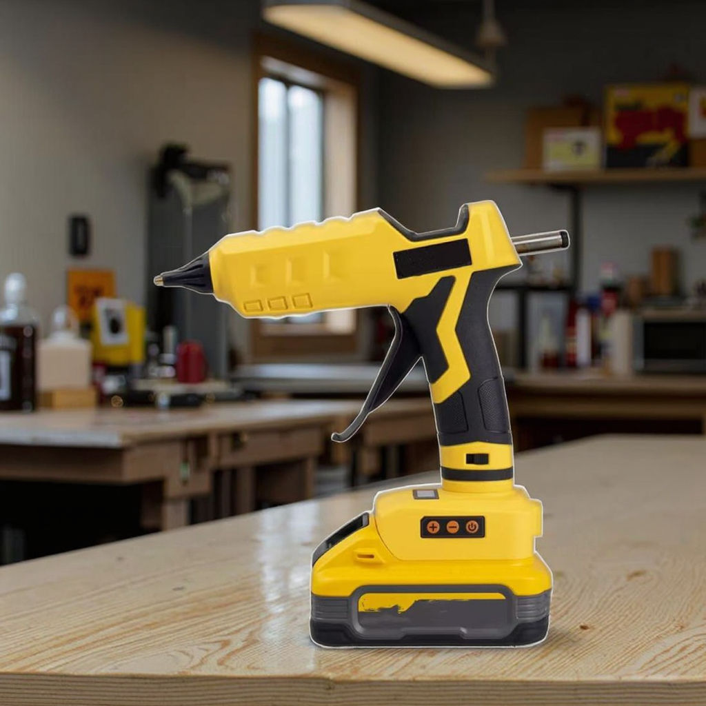 ORANGLES 18V Li-ion Cordless Hot Melt Glue Gun Digital Display | 11mm Glue Stick Compatible DIY & Professional Craft Tool - angled perspective - presenting advantages - Image 4 of 4 | fits any environment | Purchase 18V Li-ion Cordless Hot Melt Glue Gun Digital Display | 11mm Glue Stick Compatible DIY & Professional Craft Tool Michigan | Free Shipping ORANGLES