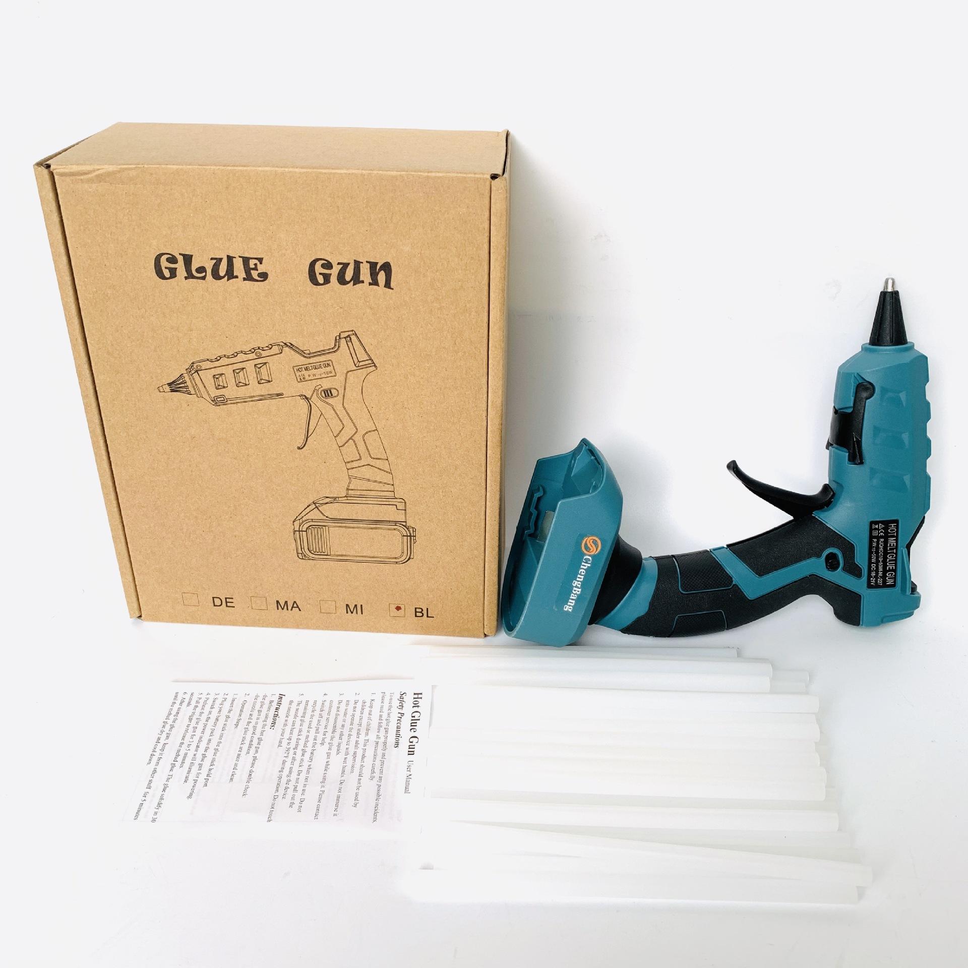 ORANGLES 50W High Power Cordless Hot Melt Glue Gun Li-ion Rechargeable | Portable Electric Glue Gun for DIY, Repair & Craft Work - full product showcase - displaying specifications - Image 5 of 6 | adapts to any space | 50W High Power Cordless Hot Melt Glue Gun Li-ion Rechargeable | Portable Electric Glue Gun for DIY, Repair & Craft Work deal New Jersey | Free Shipping ORANGLES