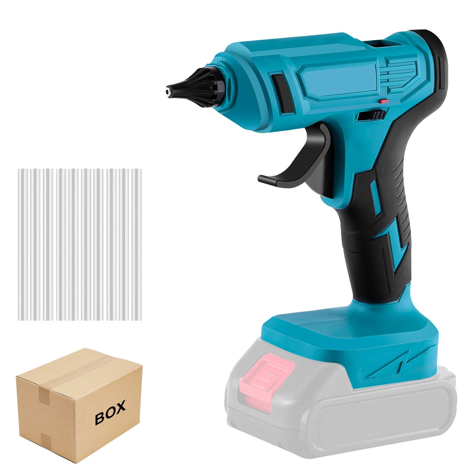 ORANGLES Industrial Grade Electric & Battery Powered Hot Melt Glue Gun | Single Temperature DIY Adhesive Tool for Crafts, Repair & Professional Use - high resolution display - exposing craftsmanship - Image 2 of 6 | built for everyone | Industrial Grade Electric & Battery Powered Hot Melt Glue Gun | Single Temperature DIY Adhesive Tool for Crafts, Repair & Professional Use for sale Georgia | Free Shipping ORANGLES