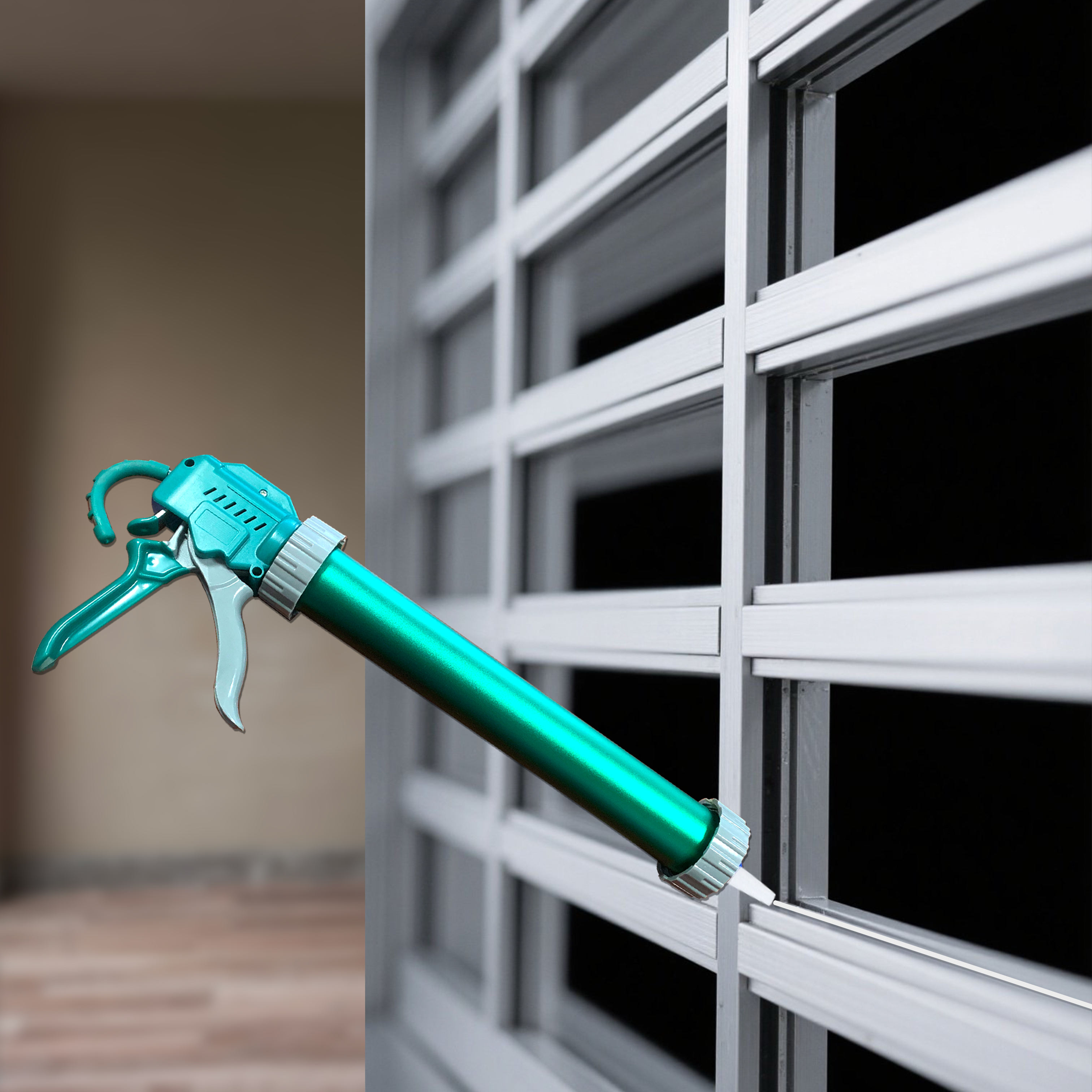 ORANGLES Shuangyuan A1 Soft Silicone Caulking Gun Green | Easy-to-Use Glue Gun for Construction, Home & Engineering Applications - high resolution display - exposing craftsmanship - Image 2 of 6 | built for everyone | Shuangyuan A1 Soft Silicone Caulking Gun Green | Easy-to-Use Glue Gun for Construction, Home & Engineering Applications for sale Georgia | Free Shipping ORANGLES