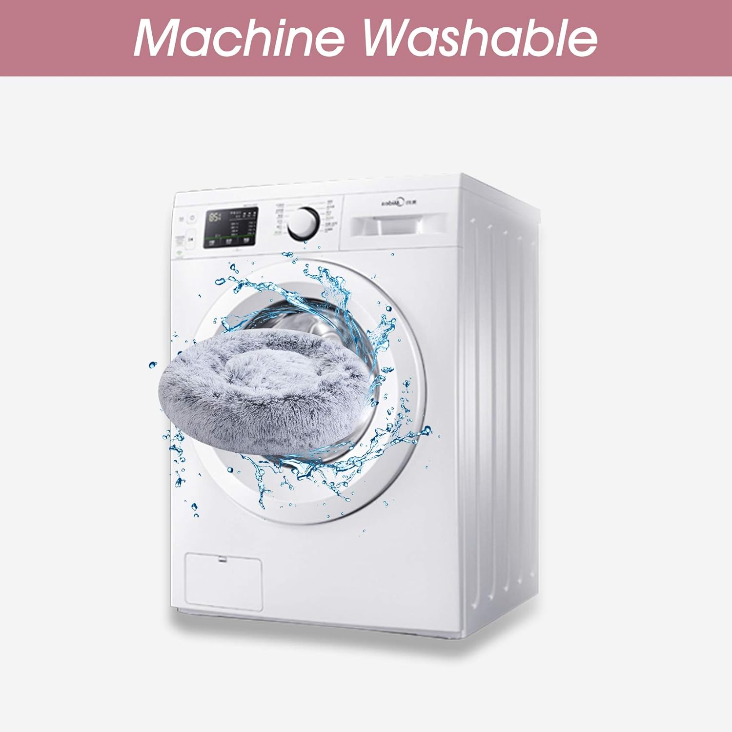 ORANGLES WESTERN HOME WH Calming Donut Dog & Cat Bed Light Grey | Soft Faux Fur Anti-Anxiety Round Pet Bed 20–30 Inch - high resolution display - exposing craftsmanship - Image 2 of 6 | built for everyone | WESTERN HOME WH Calming Donut Dog & Cat Bed Light Grey | Soft Faux Fur Anti-Anxiety Round Pet Bed 20–30 Inch for sale Georgia | Free Shipping ORANGLES