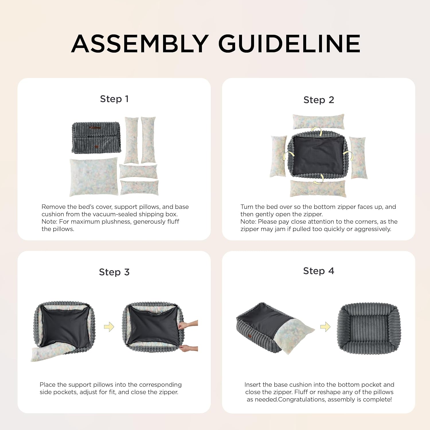 ORANGLES Bedsure ComfyFleece™ Orthopedic Dog Bed 25x21x7 Cream | Washable Rectangle Fleece Pet Bed for Small & Medium Dogs - high resolution display - exposing craftsmanship - Image 2 of 6 | built for everyone | Bedsure ComfyFleece™ Orthopedic Dog Bed 25x21x7 Cream | Washable Rectangle Fleece Pet Bed for Small & Medium Dogs for sale Georgia | Free Shipping ORANGLES