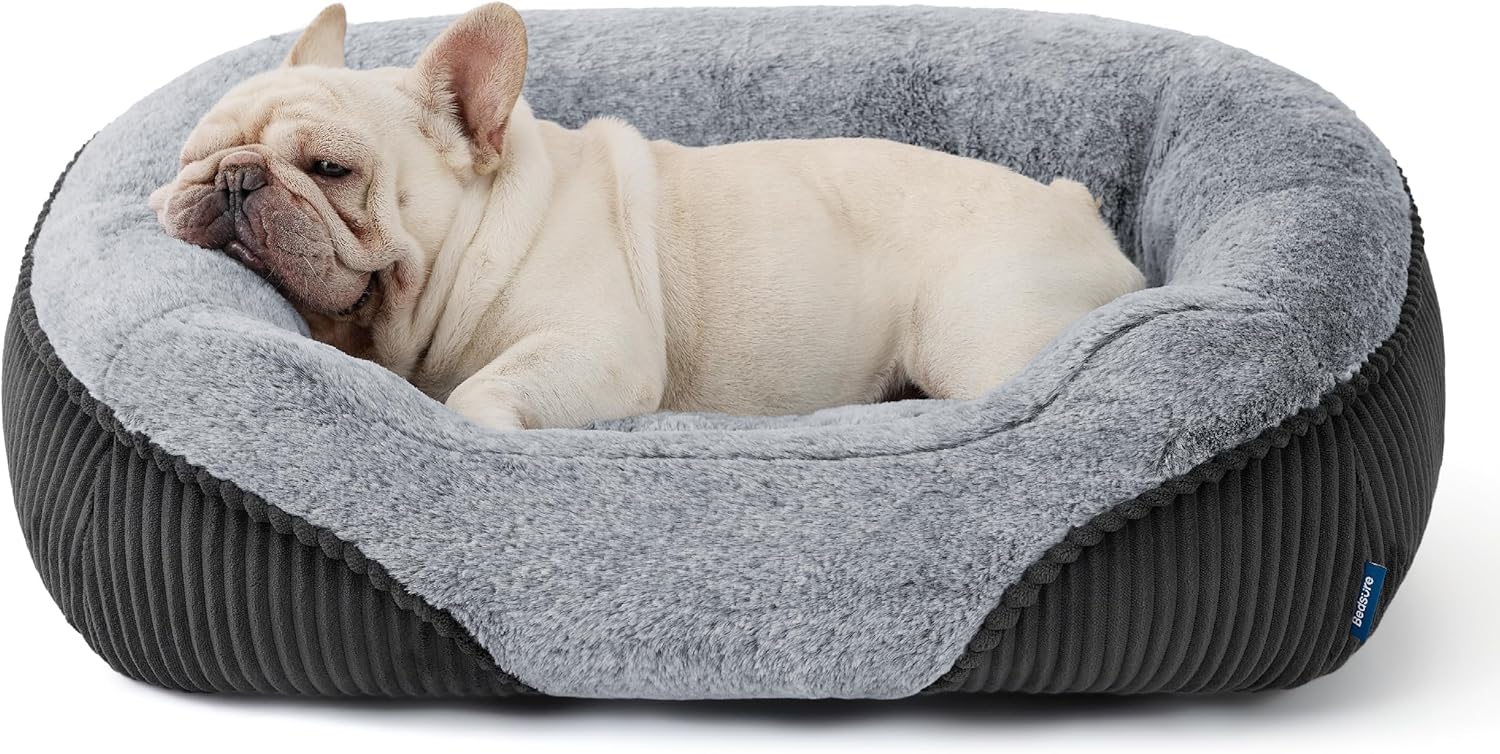 ORANGLES Bedsure Washable Dog Bed 30x24x8 Grey | Rectangle Plush Pet Bed with Non-Slip Bottom for Medium Dogs up to 35lbs - high resolution display - exposing craftsmanship - Image 2 of 8 | built for everyone | Bedsure Washable Dog Bed 30x24x8 Grey | Rectangle Plush Pet Bed with Non-Slip Bottom for Medium Dogs up to 35lbs for sale Georgia | Free Shipping ORANGLES