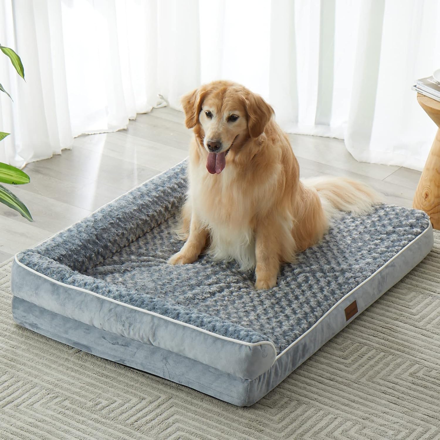 ORANGLES BFPETHOME Orthopedic Dog Bed for Large Dogs | Waterproof Sofa Pet Bed with Washable Cover & Non-Slip Bottom - detailed closeup view - illustrating benefits - Image 3 of 8 | created for all | Shop BFPETHOME Orthopedic Dog Bed for Large Dogs | Waterproof Sofa Pet Bed with Washable Cover & Non-Slip Bottom North Carolina | Free Shipping ORANGLES
