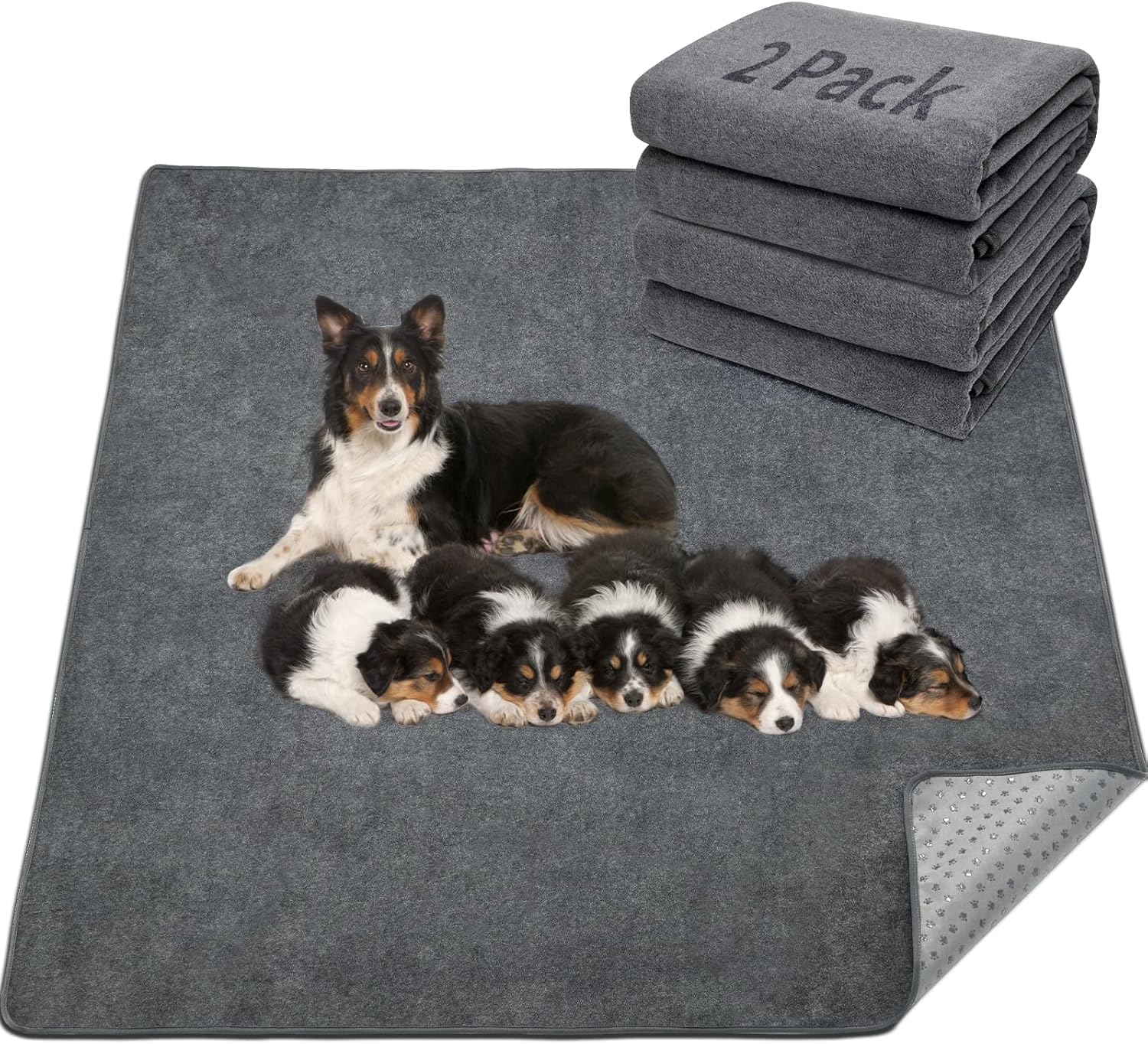 ORANGLES LOOBANI Extra Large Reusable Dog Pee Pads 36"x48" 2 Pack | Non-Slip Washable Absorbent Pet Training & Whelping Mats Grey - stunning visual - unveiling characteristics - Image 1657 of 10 | crafted for beginners | Top rated LOOBANI Extra Large Reusable Dog Pee Pads 36"x48" 2 Pack | Non-Slip Washable Absorbent Pet Training & Whelping Mats Grey Albuquerque | Free Shipping ORANGLES