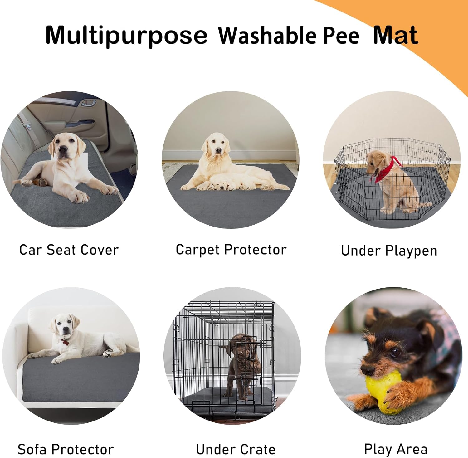 ORANGLES LOOBANI Extra Large Reusable Dog Pee Pads 36"x48" 2 Pack | Non-Slip Washable Absorbent Pet Training & Whelping Mats Grey - high resolution display - exposing craftsmanship - Image 2 of 6 | built for everyone | LOOBANI Extra Large Reusable Dog Pee Pads 36"x48" 2 Pack | Non-Slip Washable Absorbent Pet Training & Whelping Mats Grey for sale Georgia | Free Shipping ORANGLES