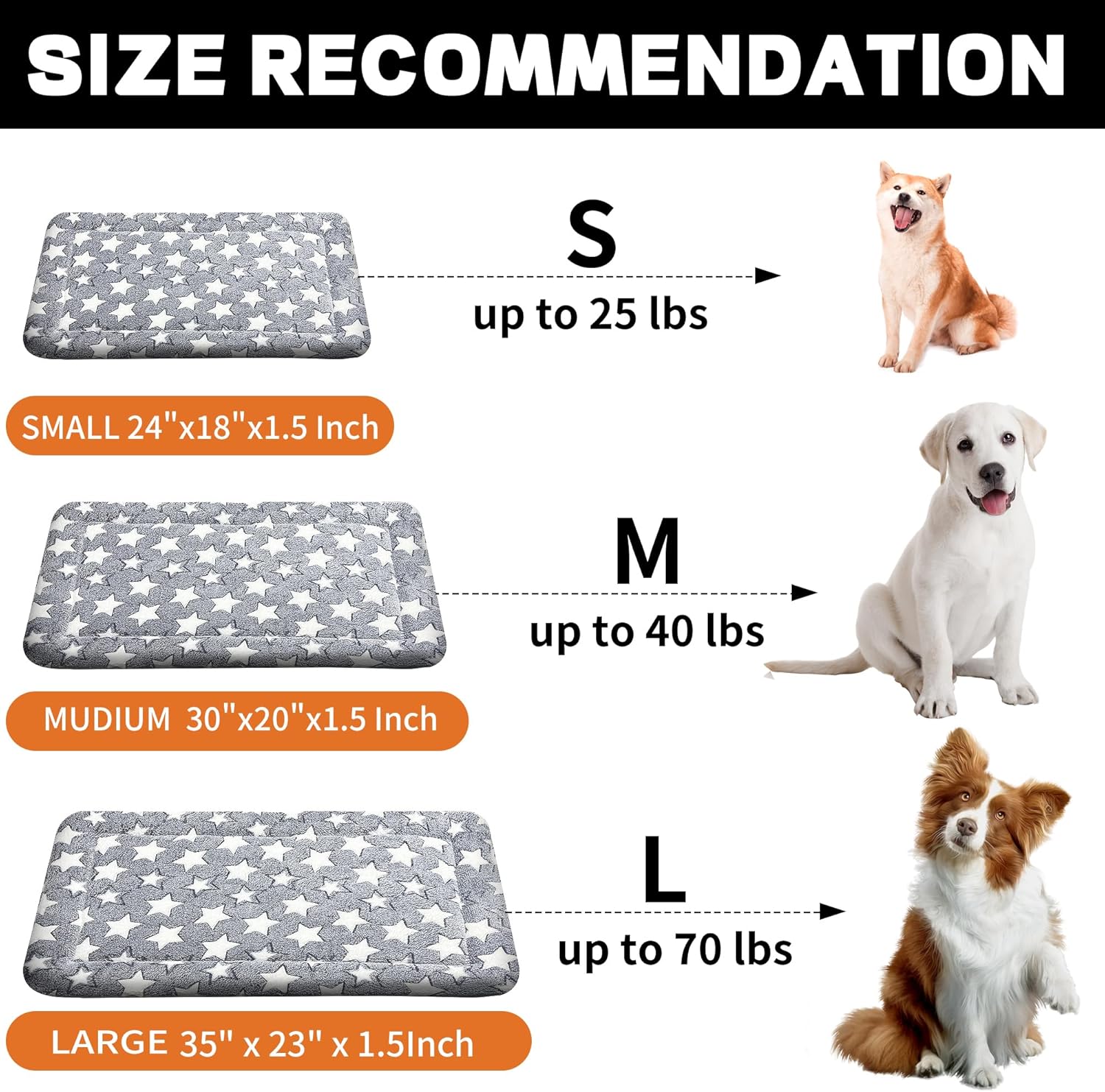 ORANGLES Soft Dog Bed Mat for Crate & Kennel | Comfortable Durable Pet Crate Pad for Dogs & Cats Home Use - stunning visual - unveiling characteristics - Image 7 of 7 | perfect for office | Soft Dog Bed Mat for Crate & Kennel | Comfortable Durable Pet Crate Pad for Dogs & Cats Home Use offer Washington | Free Shipping ORANGLES