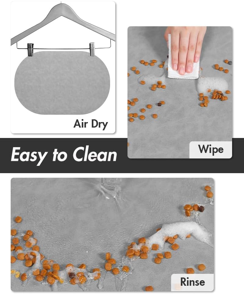 ORANGLES Absorbent Dog Food Mat Quick Dry | Waterproof Pet Feeding Mat for Food & Water Bowls No Stain Dog & Cat Bowl Mat for Messy Drinkers - elegant presentation - exhibiting components - Image 6 of 8 | ideal for home | Discount on Absorbent Dog Food Mat Quick Dry | Waterproof Pet Feeding Mat for Food & Water Bowls No Stain Dog & Cat Bowl Mat for Messy Drinkers Virginia | Free Shipping ORANGLES