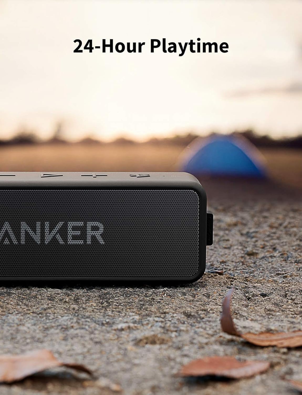 ORANGLES Anker Soundcore 2 Portable Bluetooth Speaker | Stereo Sound, Bluetooth 5.0, BassUp, IPX7 Waterproof, 24H Playtime for Travel & Outdoors - detailed closeup view - illustrating benefits - Image 3 of 7 | created for all | Shop Anker Soundcore 2 Portable Bluetooth Speaker | Stereo Sound, Bluetooth 5.0, BassUp, IPX7 Waterproof, 24H Playtime for Travel & Outdoors North Carolina | Free Shipping ORANGLES