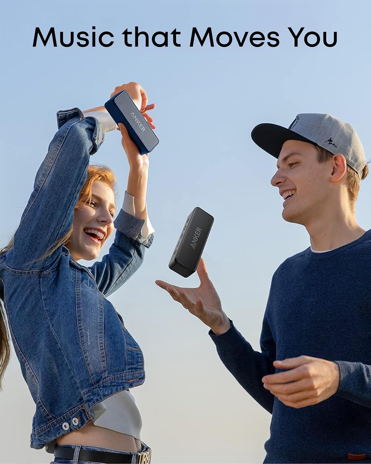 ORANGLES Anker Soundcore 2 Portable Bluetooth Speaker | Stereo Sound, Bluetooth 5.0, BassUp, IPX7 Waterproof, 24H Playtime for Travel & Outdoors - full product showcase - displaying specifications - Image 5 of 7 | adapts to any space | Anker Soundcore 2 Portable Bluetooth Speaker | Stereo Sound, Bluetooth 5.0, BassUp, IPX7 Waterproof, 24H Playtime for Travel & Outdoors deal New Jersey | Free Shipping ORANGLES