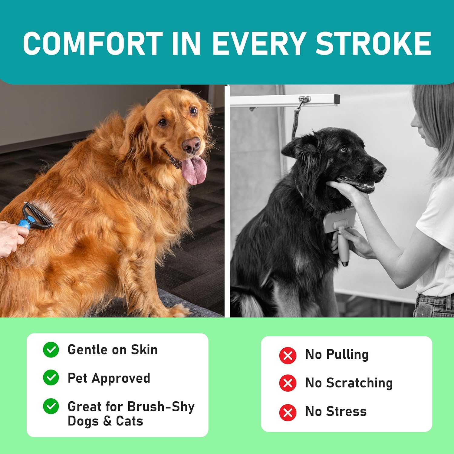 ORANGLES Original Pet Grooming Rake – Double-Sided Deshedding & Dematting Tool – Undercoat Rake for Dogs & Cats – Extra-Wide Brush – Reduces Shedding 95% - elegant presentation - exhibiting components - Image 6 of 6 | ideal for home | Discount on Original Pet Grooming Rake – Double-Sided Deshedding & Dematting Tool – Undercoat Rake for Dogs & Cats – Extra-Wide Brush – Reduces Shedding 95% Virginia | Free Shipping ORANGLES