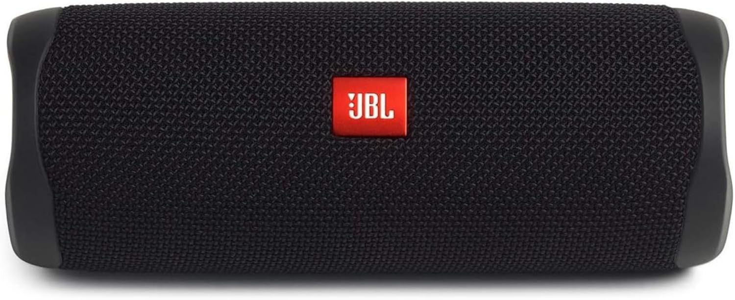 ORANGLES JBL Flip 5 Waterproof Portable Bluetooth Speaker Black | Compact Wireless Speaker with Powerful Sound for Travel & Outdoors  - Main Product Image - professional product shot revealing details | Best price JBL Flip 5 Waterproof Portable Bluetooth Speaker Black | Compact Wireless Speaker with Powerful Sound for Travel & Outdoors authentic product Ohio | ORANGLES