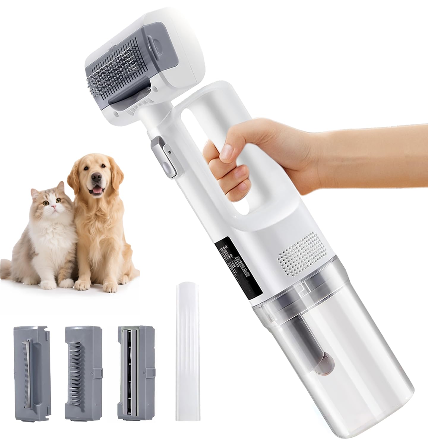 ORANGLES Dog Vacuum for Shedding Grooming – 5-in-1 Deshedding Vacuum Brush with 5 Pet Grooming Tools – Home Cleaning Grooming Supplies  - Main Product Image - professional product shot revealing details | Best price Dog Vacuum for Shedding Grooming – 5-in-1 Deshedding Vacuum Brush with 5 Pet Grooming Tools – Home Cleaning Grooming Supplies authentic product Ohio | ORANGLES