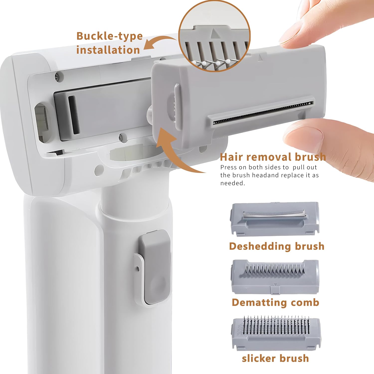 ORANGLES Dog Vacuum for Shedding Grooming – 5-in-1 Deshedding Vacuum Brush with 5 Pet Grooming Tools – Home Cleaning Grooming Supplies - elegant presentation - exhibiting components - Image 6 of 6 | ideal for home | Discount on Dog Vacuum for Shedding Grooming – 5-in-1 Deshedding Vacuum Brush with 5 Pet Grooming Tools – Home Cleaning Grooming Supplies Virginia | Free Shipping ORANGLES