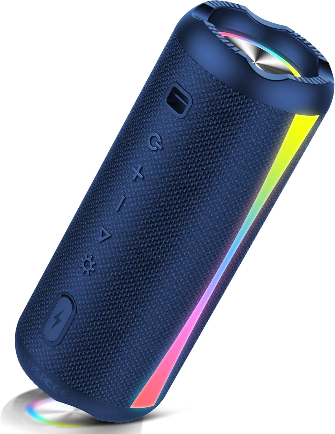 ORANGLES 2026 Portable Bluetooth Speaker 5.4 | RGB Lights, 30H Playtime, Deep Bass, IPX7 Waterproof, TWS Pairing Wireless Speaker for Travel & Party Blue  - Main Product Image - professional product shot revealing details | Best price 2026 Portable Bluetooth Speaker 5.4 | RGB Lights, 30H Playtime, Deep Bass, IPX7 Waterproof, TWS Pairing Wireless Speaker for Travel & Party Blue authentic product Ohio | ORANGLES