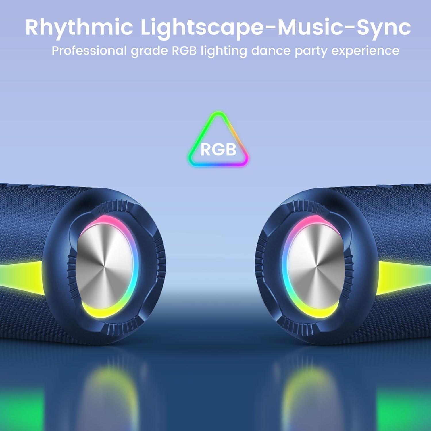 ORANGLES 2026 Portable Bluetooth Speaker 5.4 | RGB Lights, 30H Playtime, Deep Bass, IPX7 Waterproof, TWS Pairing Wireless Speaker for Travel & Party Blue - elegant presentation - exhibiting components - Image 6 of 7 | ideal for home | Discount on 2026 Portable Bluetooth Speaker 5.4 | RGB Lights, 30H Playtime, Deep Bass, IPX7 Waterproof, TWS Pairing Wireless Speaker for Travel & Party Blue Virginia | Free Shipping ORANGLES