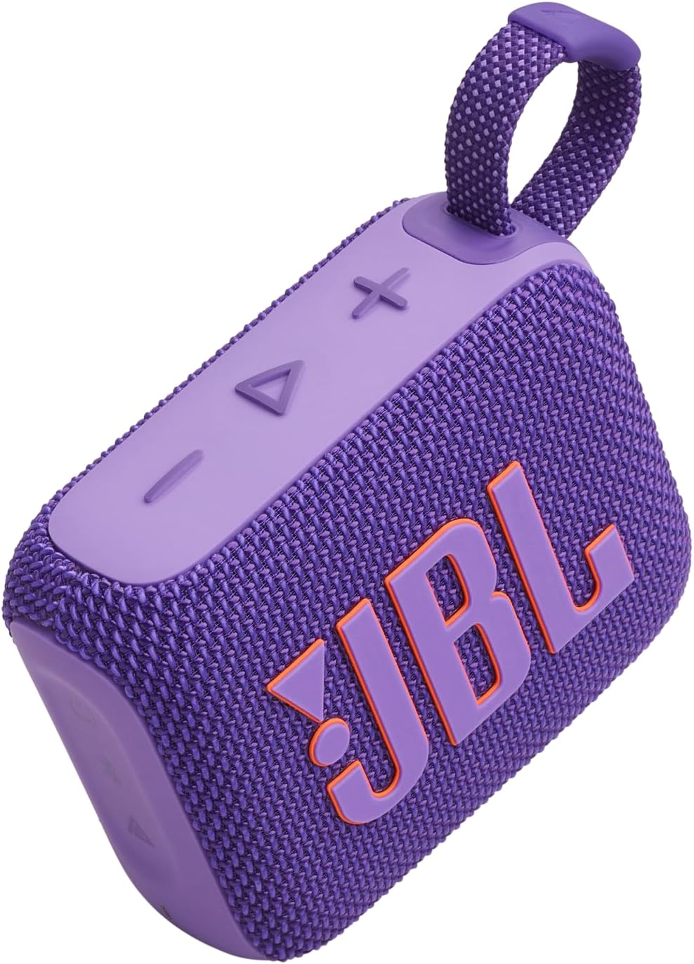 ORANGLES JBL Go 4 Ultra Portable Bluetooth Speaker Purple | Waterproof & Dustproof JBL Pro Sound with Punchy Bass, 7H Battery - angled perspective - Image 4 of 6 | excellent for daily use | New York | Free Shipping ORANGLES