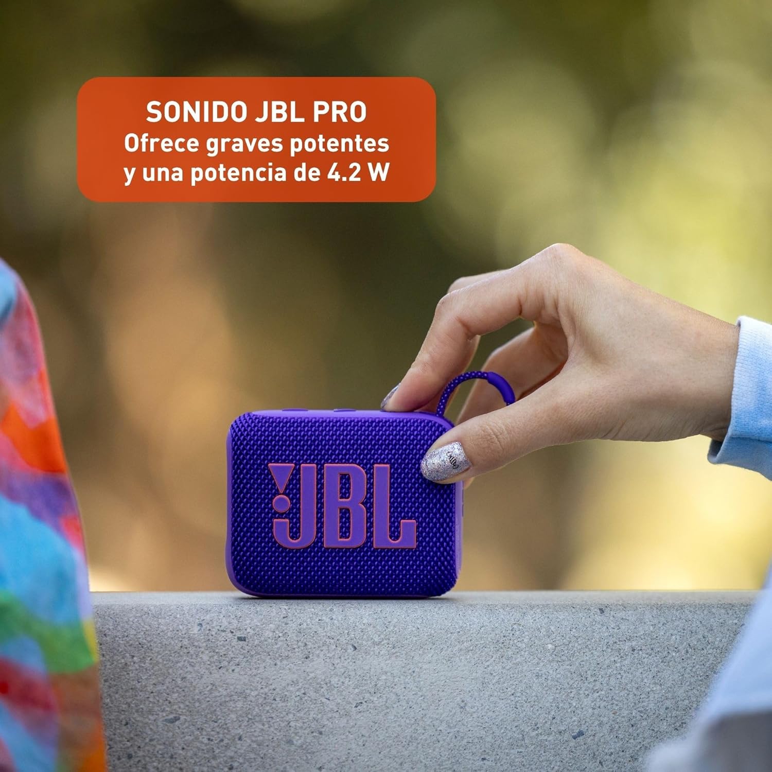ORANGLES JBL Go 4 Ultra Portable Bluetooth Speaker Purple | Waterproof & Dustproof JBL Pro Sound with Punchy Bass, 7H Battery - elegant presentation - Image 6 of 6 | designed for enthusiasts | Illinois | Free Shipping ORANGLES
