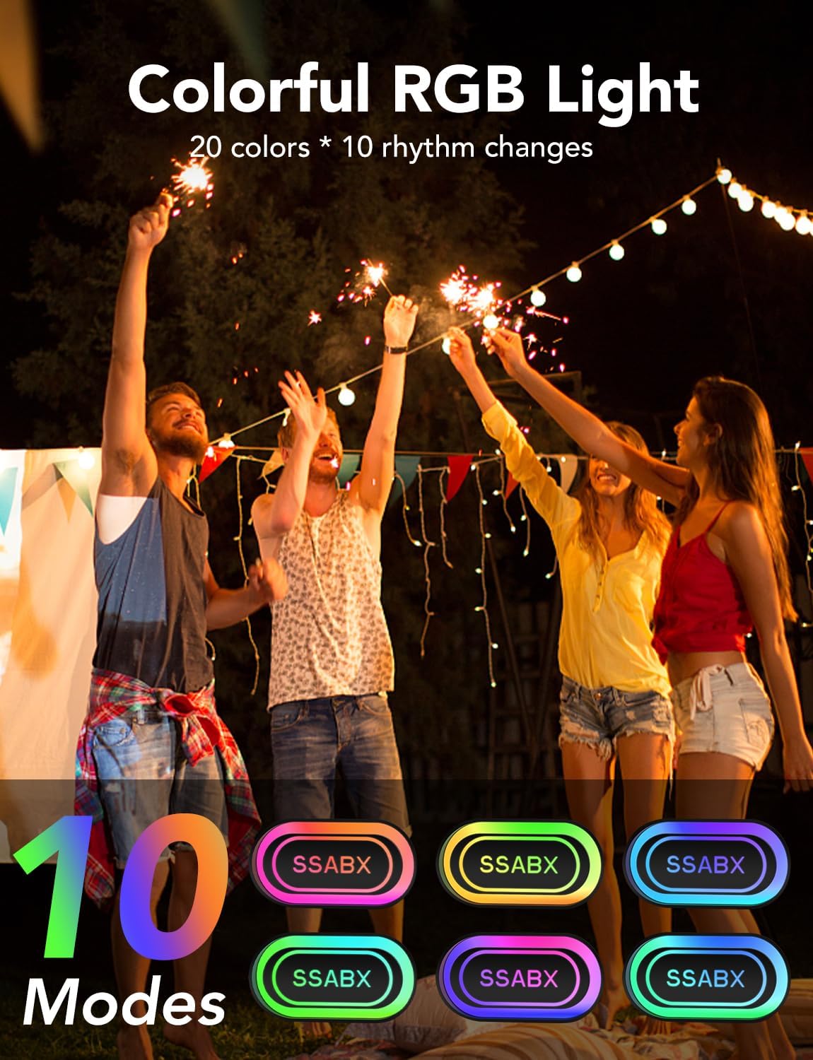 ORANGLES 30W Portable Bluetooth Speaker 5.4 | Dual 2.0 Channel Deep Bass, 30H Playtime, RGB Lights, IPX7 Waterproof, TWS Wireless Speaker Black - angled perspective - Image 4 of 6 | excellent for daily use | New York | Free Shipping ORANGLES