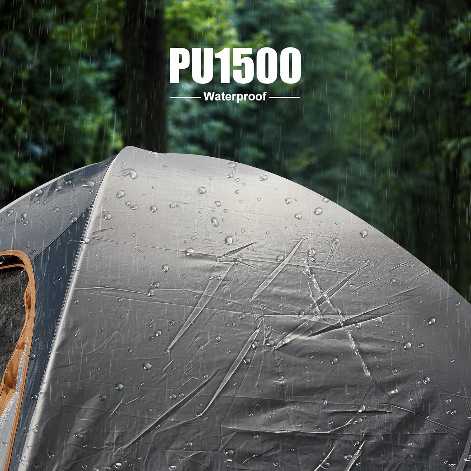 ORANGLES 2–4 Person Camping Tent Waterproof Windproof | Easy Setup Portable Dome Tent with Rainfly for Outdoor Camping & Hiking - detailed closeup view - Image 3 of 5 | great for travel | Texas | Free Shipping ORANGLES