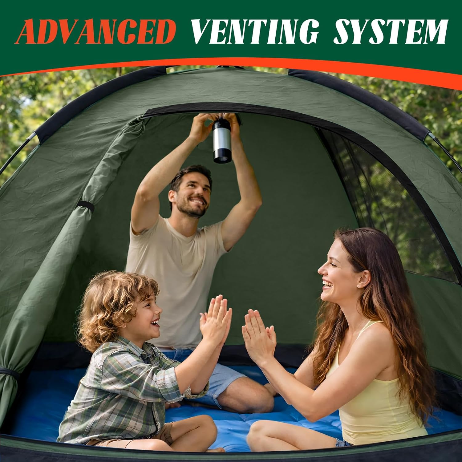 ORANGLES 2–3 Person Camping Tent Waterproof Windproof | Double Layer Dome Tent with Rainfly Easy Setup for Backpacking & Hiking - full product showcase - Image 5 of 5 | suitable for professionals | Florida | Free Shipping ORANGLES