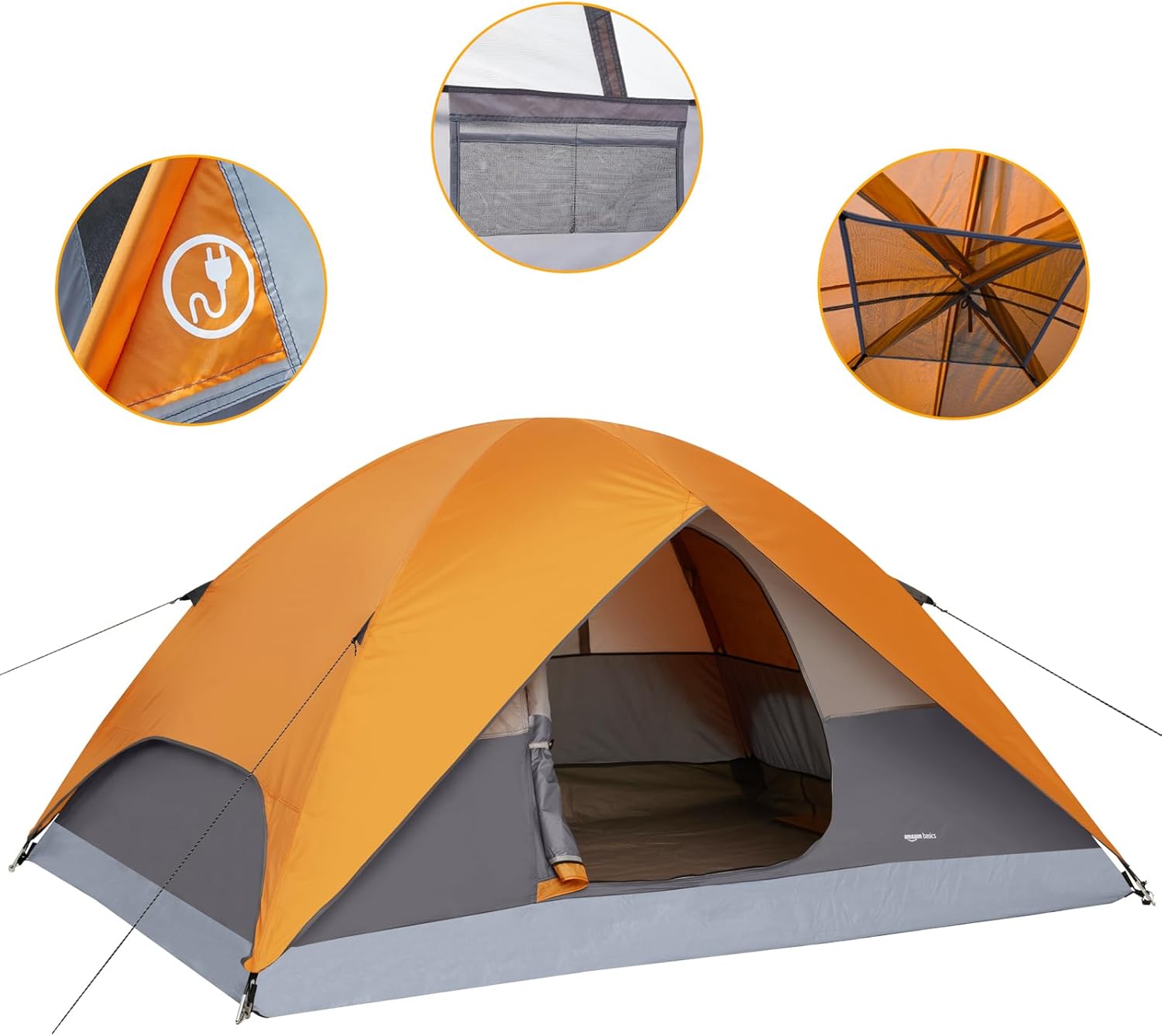 ORANGLES 3-Season Camping Tent Dome with Rainfly | Waterproof Windproof Outdoor Tent Easy Setup for Hiking & Travel - full product showcase - Image 5 of 5 | suitable for professionals | Florida | Free Shipping ORANGLES