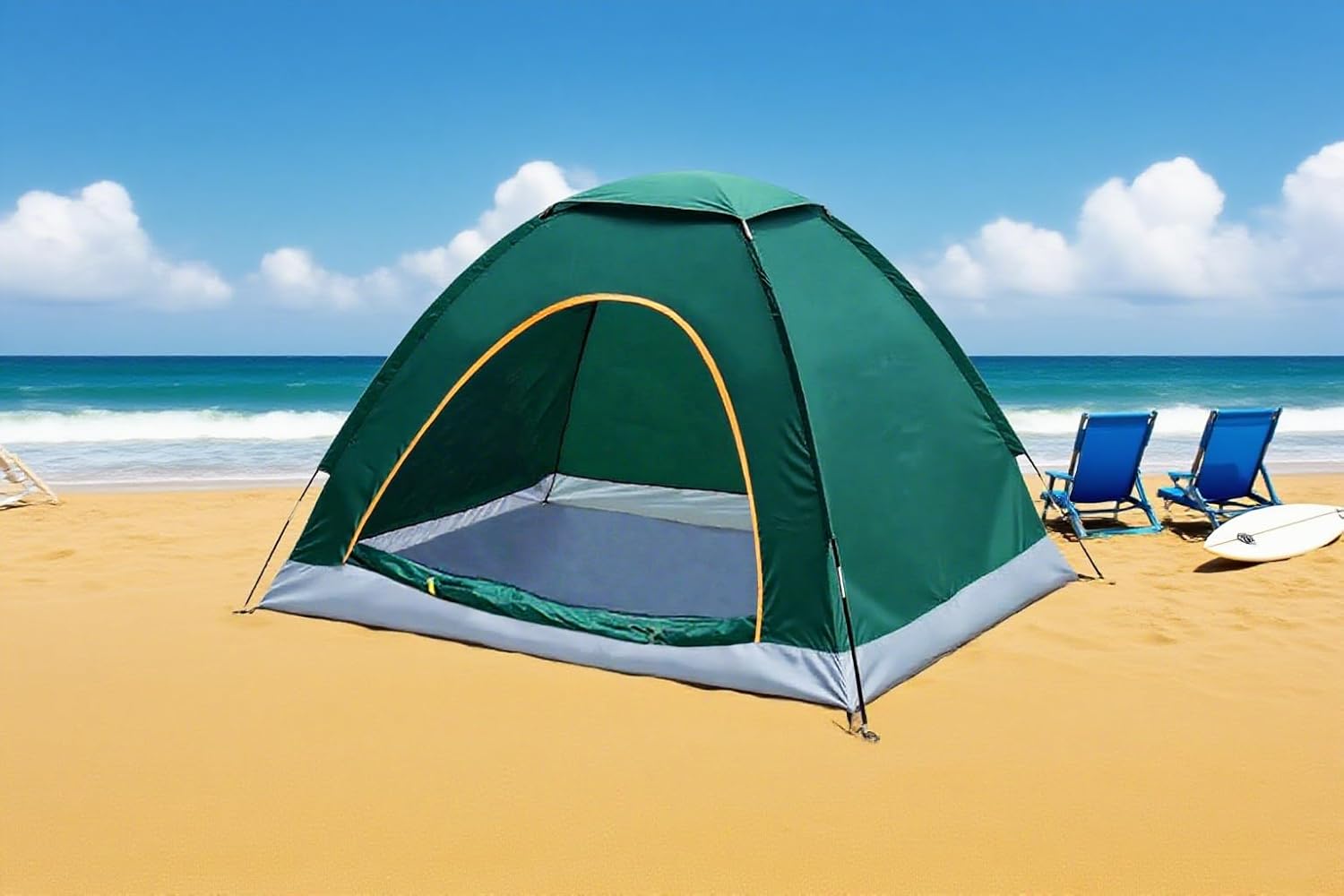 ORANGLES Lightweight Camping Tent with Rainfly | Waterproof Windproof Backpacking Tent Easy Setup Portable for Hiking & Outdoor Adventures - angled perspective - Image 4 of 5 | excellent for daily use | New York | Free Shipping ORANGLES