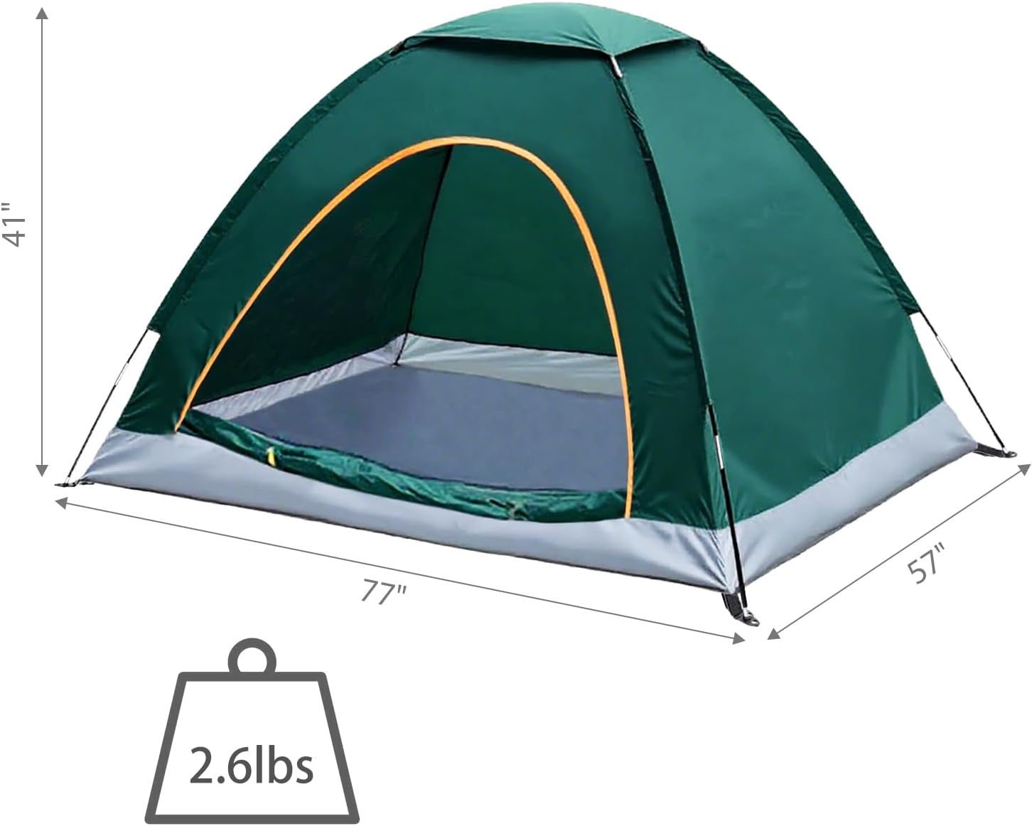 ORANGLES Lightweight Camping Tent with Rainfly | Waterproof Windproof Backpacking Tent Easy Setup Portable for Hiking & Outdoor Adventures - full product showcase - Image 5 of 5 | suitable for professionals | Florida | Free Shipping ORANGLES