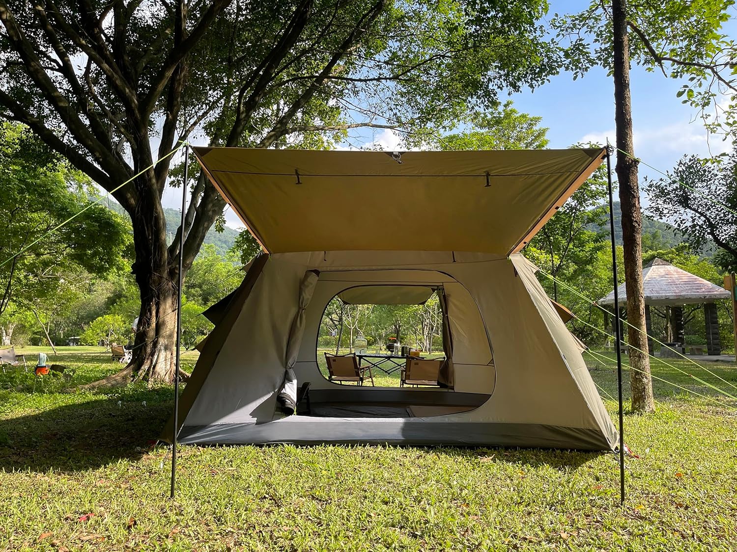 ORANGLES Three Bears 6 Person Family Camping Tent | 3000mm Waterproof Spacious Outdoor Tent for Road Trips, Backyard & Extended Camping - detailed closeup view - Image 3 of 6 | great for travel | Texas | Free Shipping ORANGLES