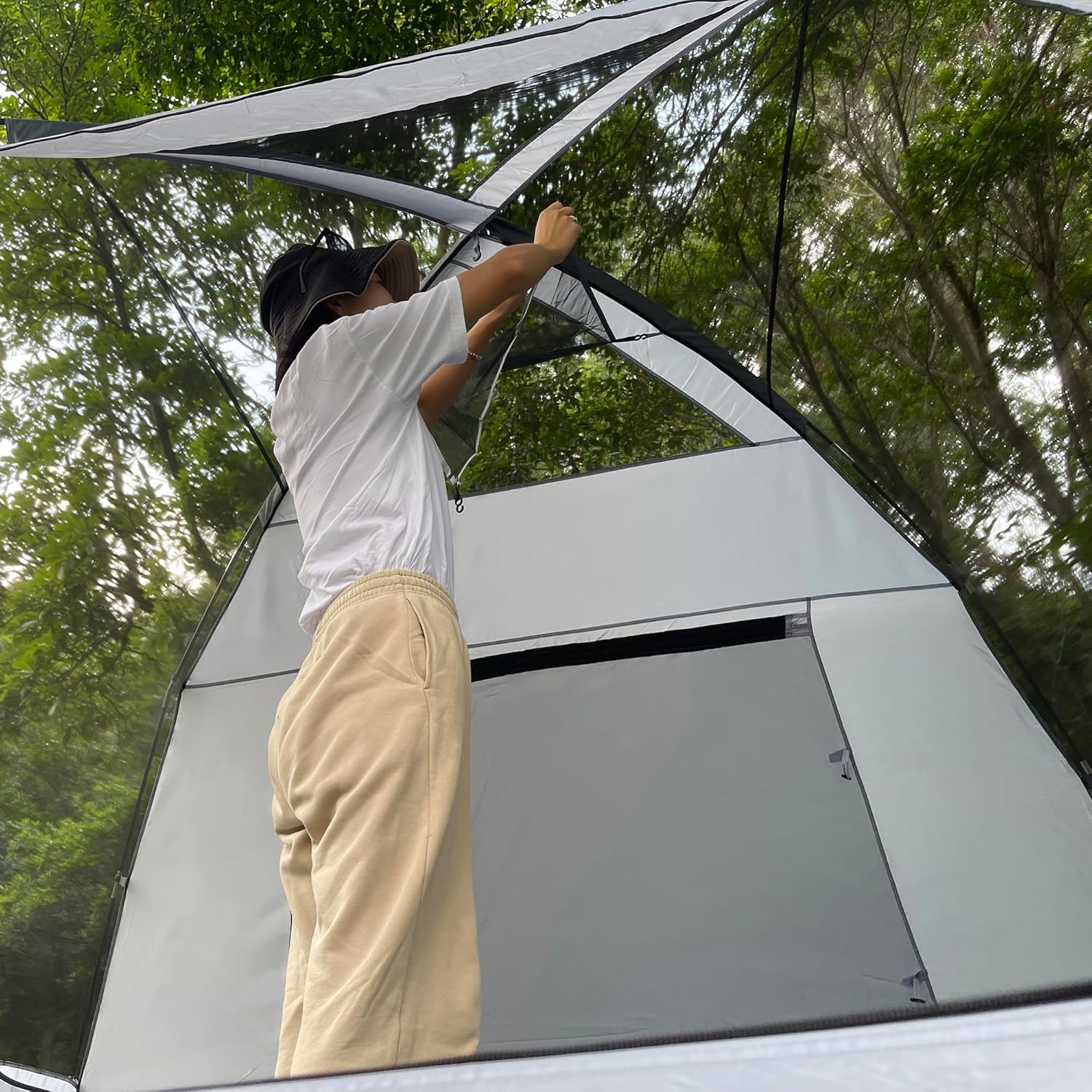 ORANGLES Three Bears 6 Person Family Camping Tent | 3000mm Waterproof Spacious Outdoor Tent for Road Trips, Backyard & Extended Camping - angled perspective - Image 4 of 6 | excellent for daily use | New York | Free Shipping ORANGLES