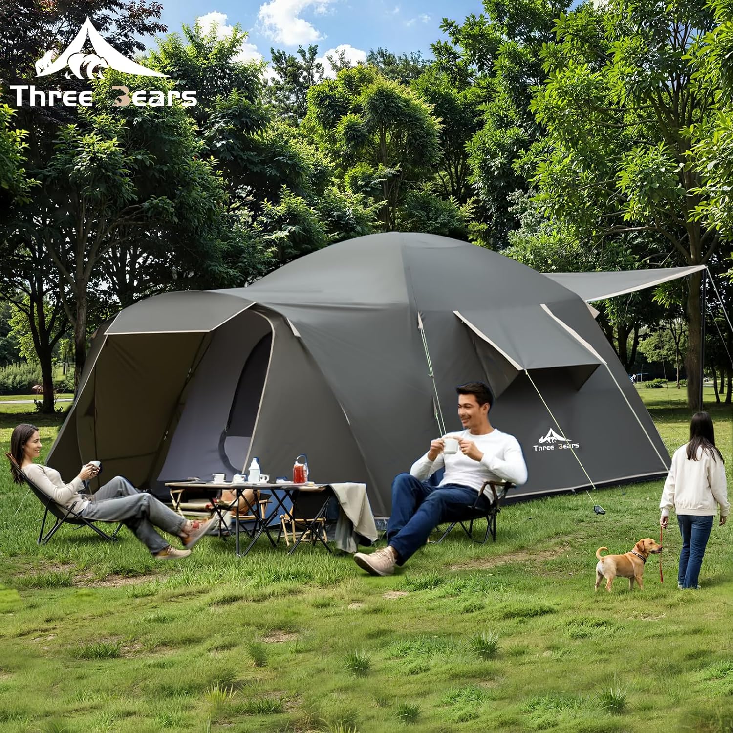 ORANGLES Three Bears 6 Person Family Camping Tent | 3000mm Waterproof Spacious Outdoor Tent for Road Trips, Backyard & Extended Camping - full product showcase - Image 5 of 6 | suitable for professionals | Florida | Free Shipping ORANGLES