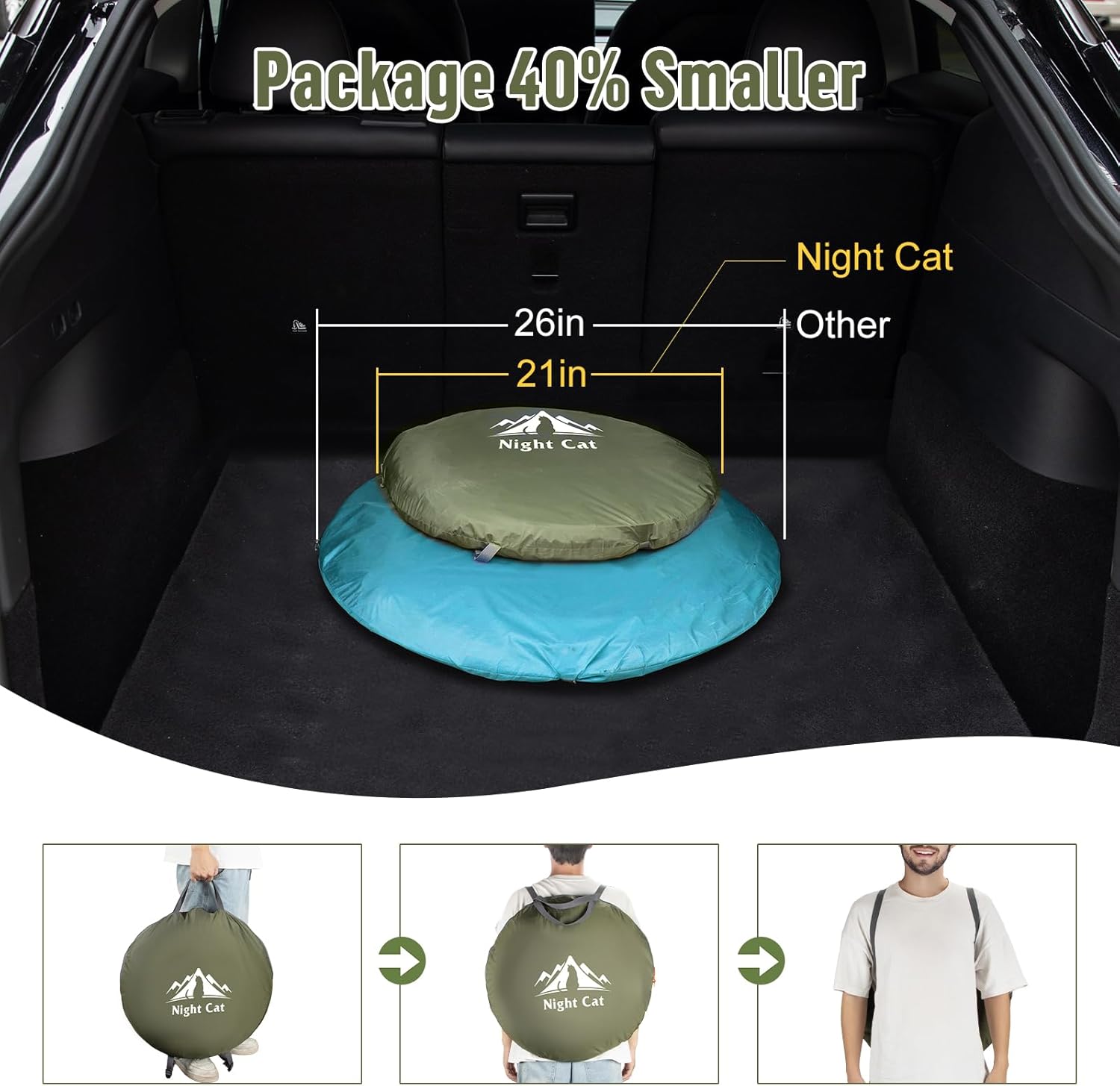 ORANGLES Night Cat Pop-Up Camping Tent 1 Person Waterproof | Instant Easy Setup Lightweight Outdoor Tent for Hiking & Backpacking - angled perspective - Image 4 of 5 | excellent for daily use | New York | Free Shipping ORANGLES