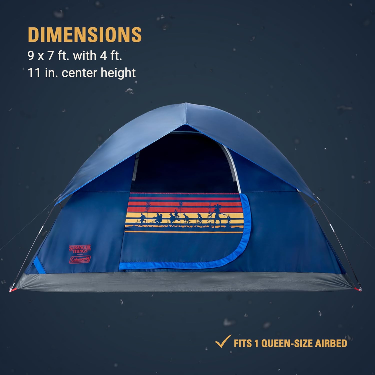 ORANGLES Coleman Stranger Things Outdoor Gear Collection Limited Edition | Camping Tent, Chair, Cooler & Sleeping Bag Set Inspired by The Upside Down - high resolution display - Image 2 of 7 | perfect for office | California | Free Shipping ORANGLES