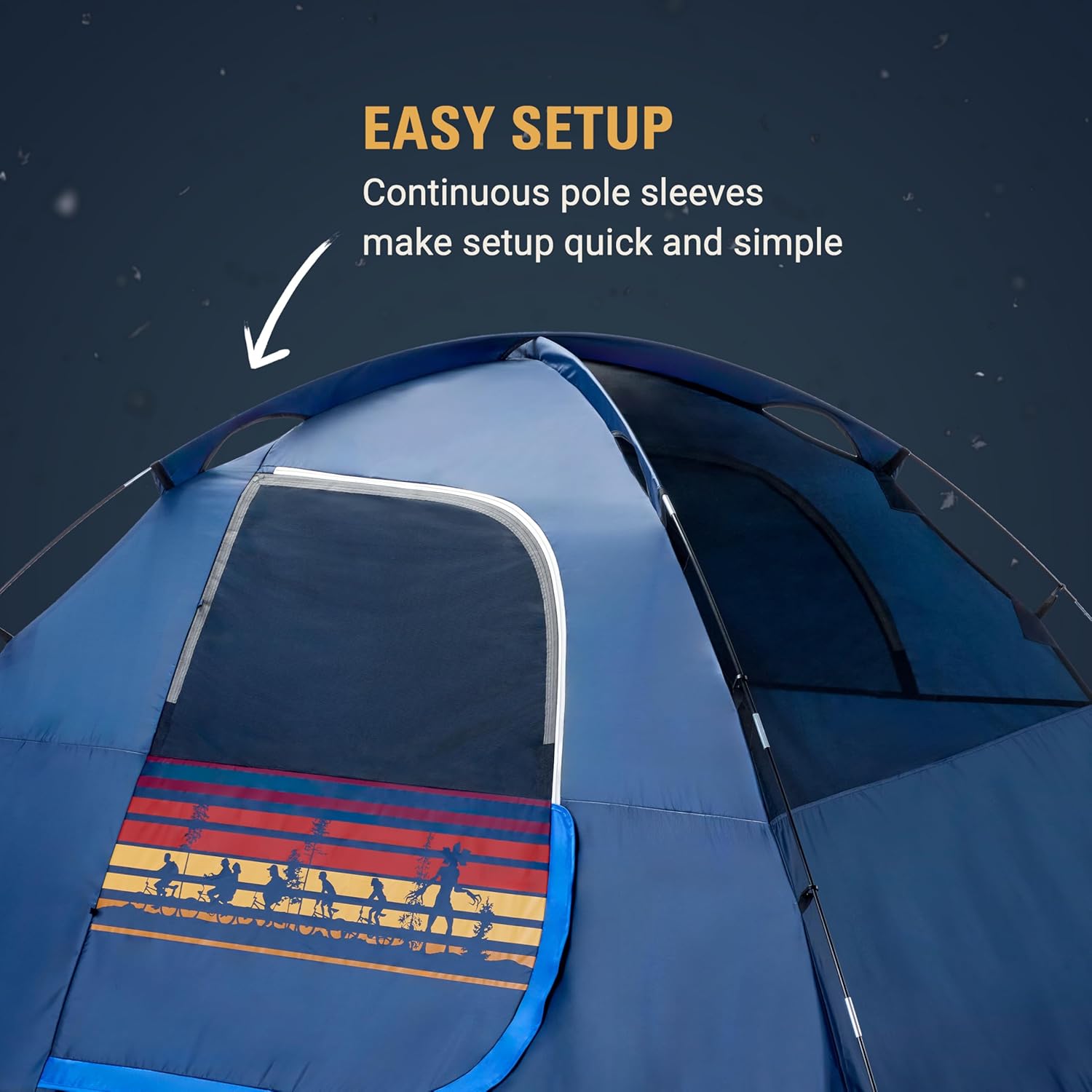 ORANGLES Coleman Stranger Things Outdoor Gear Collection Limited Edition | Camping Tent, Chair, Cooler & Sleeping Bag Set Inspired by The Upside Down - detailed closeup view - Image 3 of 7 | great for travel | Texas | Free Shipping ORANGLES