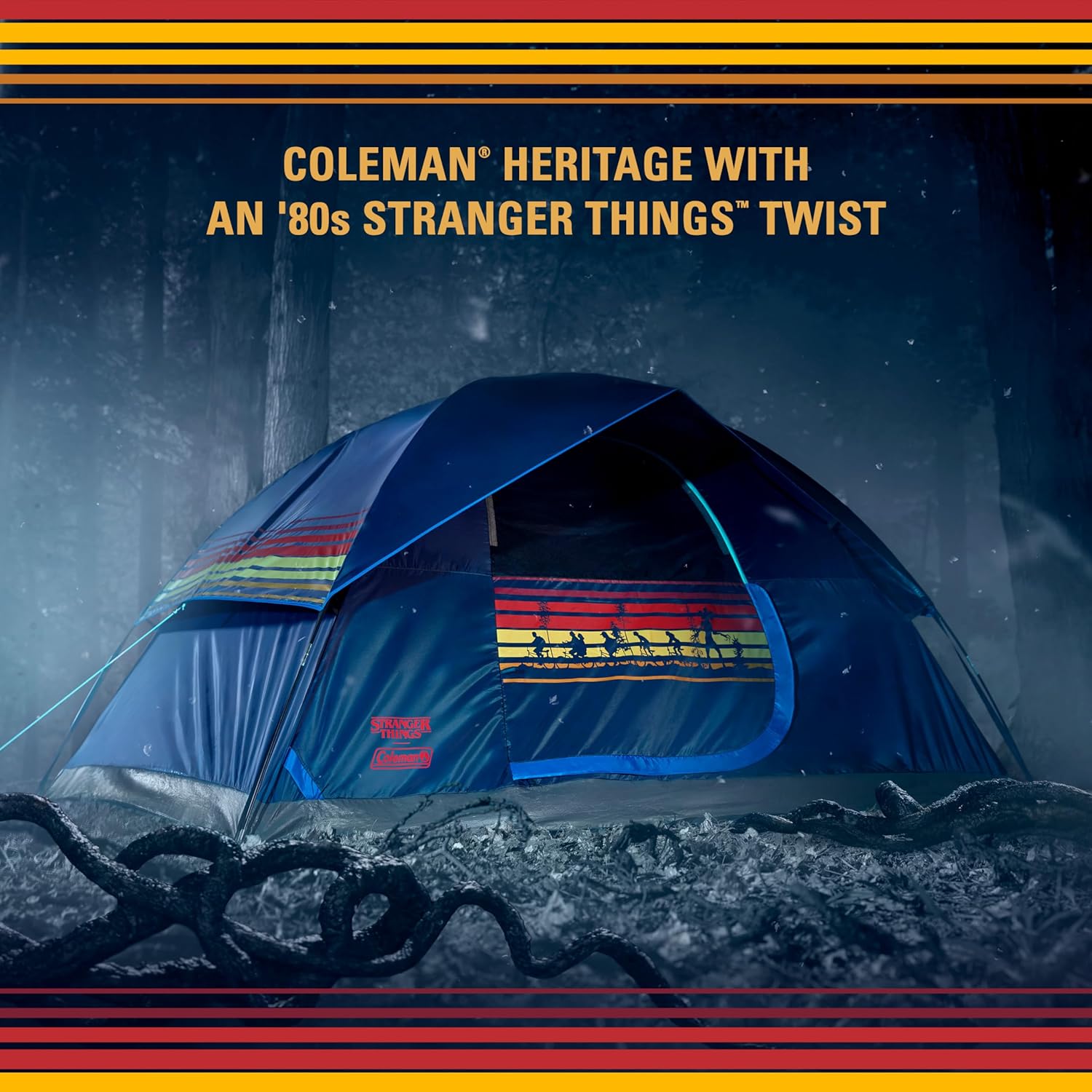 ORANGLES Coleman Stranger Things Outdoor Gear Collection Limited Edition | Camping Tent, Chair, Cooler & Sleeping Bag Set Inspired by The Upside Down - full product showcase - Image 5 of 7 | suitable for professionals | Florida | Free Shipping ORANGLES