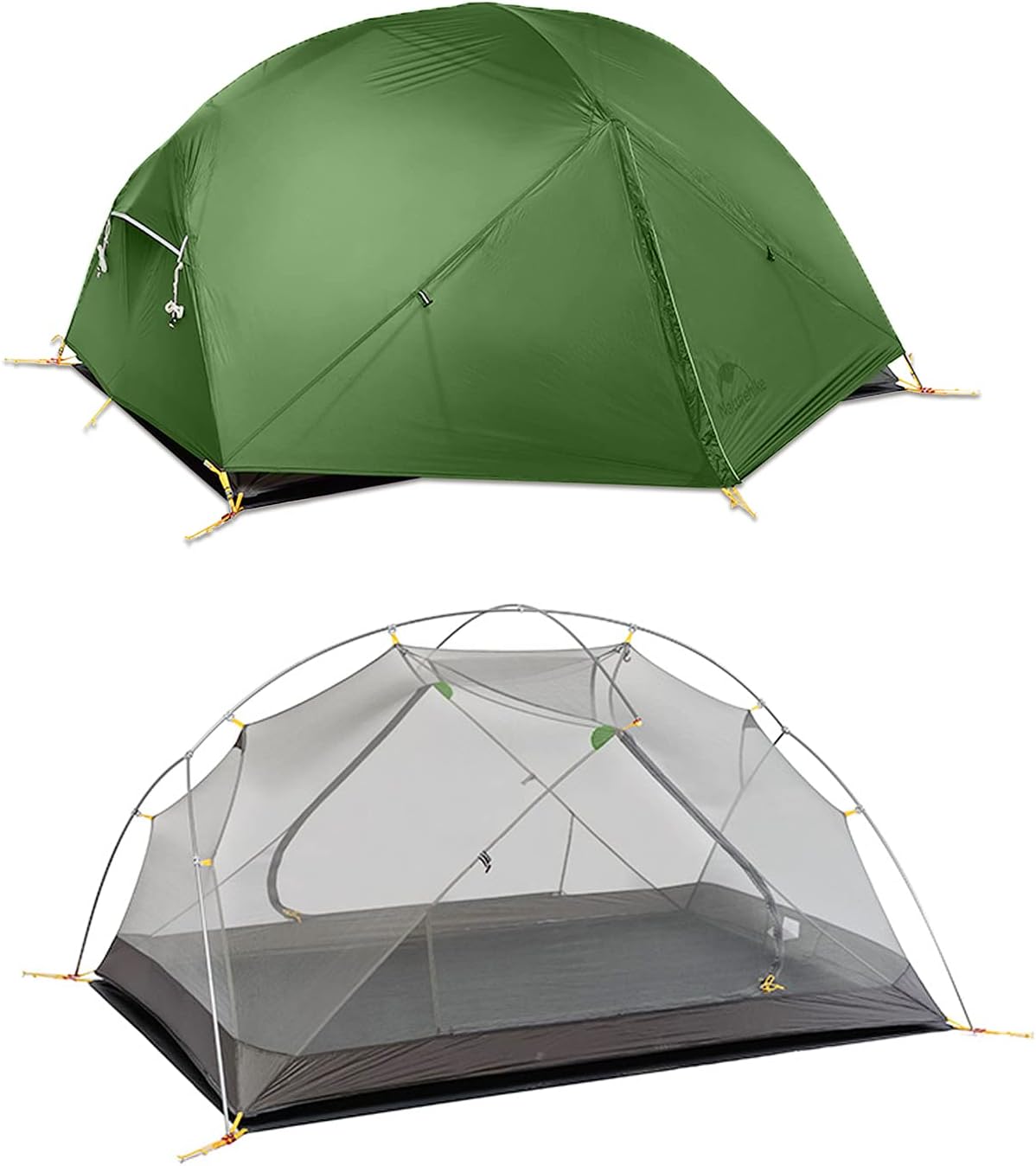 ORANGLES Naturehike Mongar 2-Person Backpacking Tent 3-Season | Lightweight Waterproof Double Layer Camping Tent with Footprint for Hiking & Outdoor - full product showcase - Image 5 of 6 | suitable for professionals | Florida | Free Shipping ORANGLES