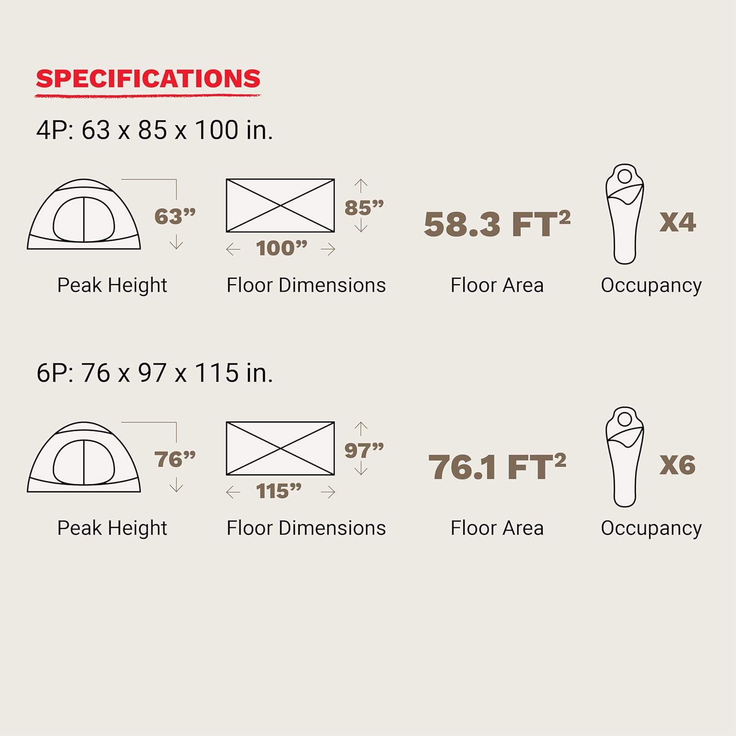 ORANGLES Marmot Midpines 4P/6P Camping Tent with Footprint | Waterproof Spacious Family Outdoor Tent for Hiking & Camping - high resolution display - Image 2 of 6 | perfect for office | California | Free Shipping ORANGLES