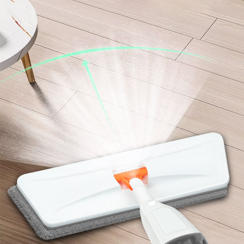 ORANGLES Wholesale White Spray Mop Stainless Steel Handle | Self-Wringing Flat Squeeze Microfiber Mop for Household Floor Cleaning  - Main Product Image - professional product shot | Buy Wholesale White Spray Mop Stainless Steel Handle | Self-Wringing Flat Squeeze Microfiber Mop for Household Floor Cleaning online USA | ORANGLES