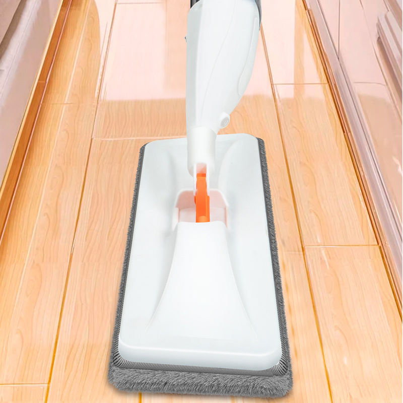 ORANGLES Wholesale White Spray Mop Stainless Steel Handle | Self-Wringing Flat Squeeze Microfiber Mop for Household Floor Cleaning - detailed closeup view - Image 3 of 5 | great for travel | Texas | Free Shipping ORANGLES
