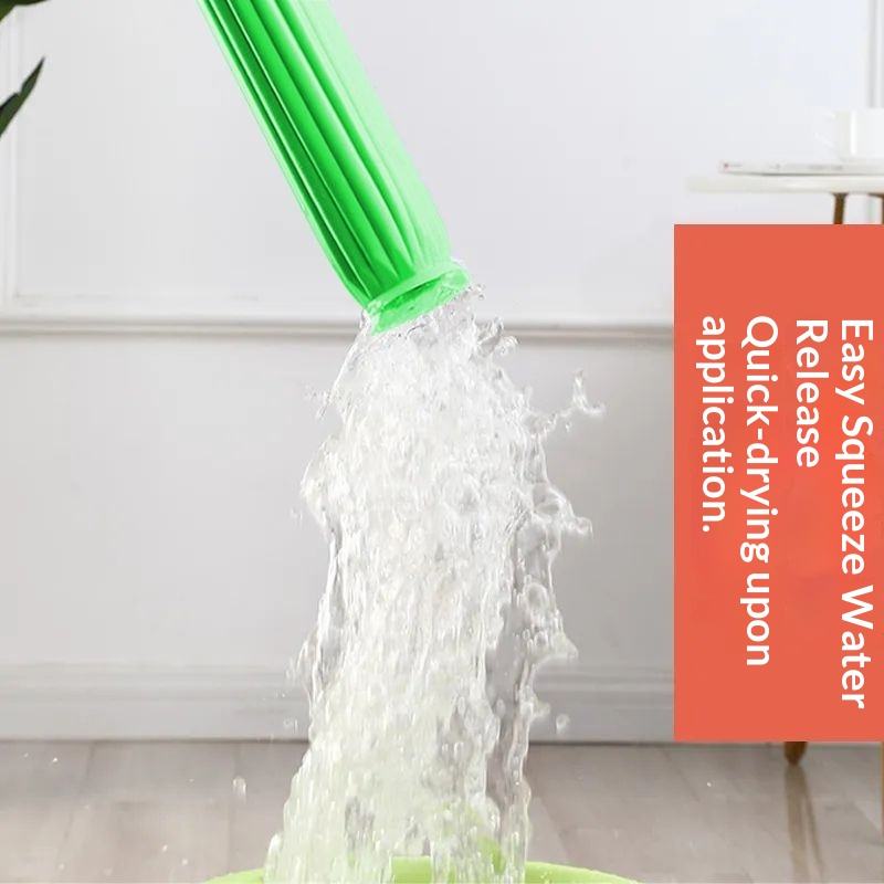 ORANGLES 2-in-1 Handheld Microfiber Floor Mop with Stainless Steel Rod | Wet & Dry Cleaning Mop with Magic Handle - angled perspective - Image 4 of 5 | excellent for daily use | New York | Free Shipping ORANGLES