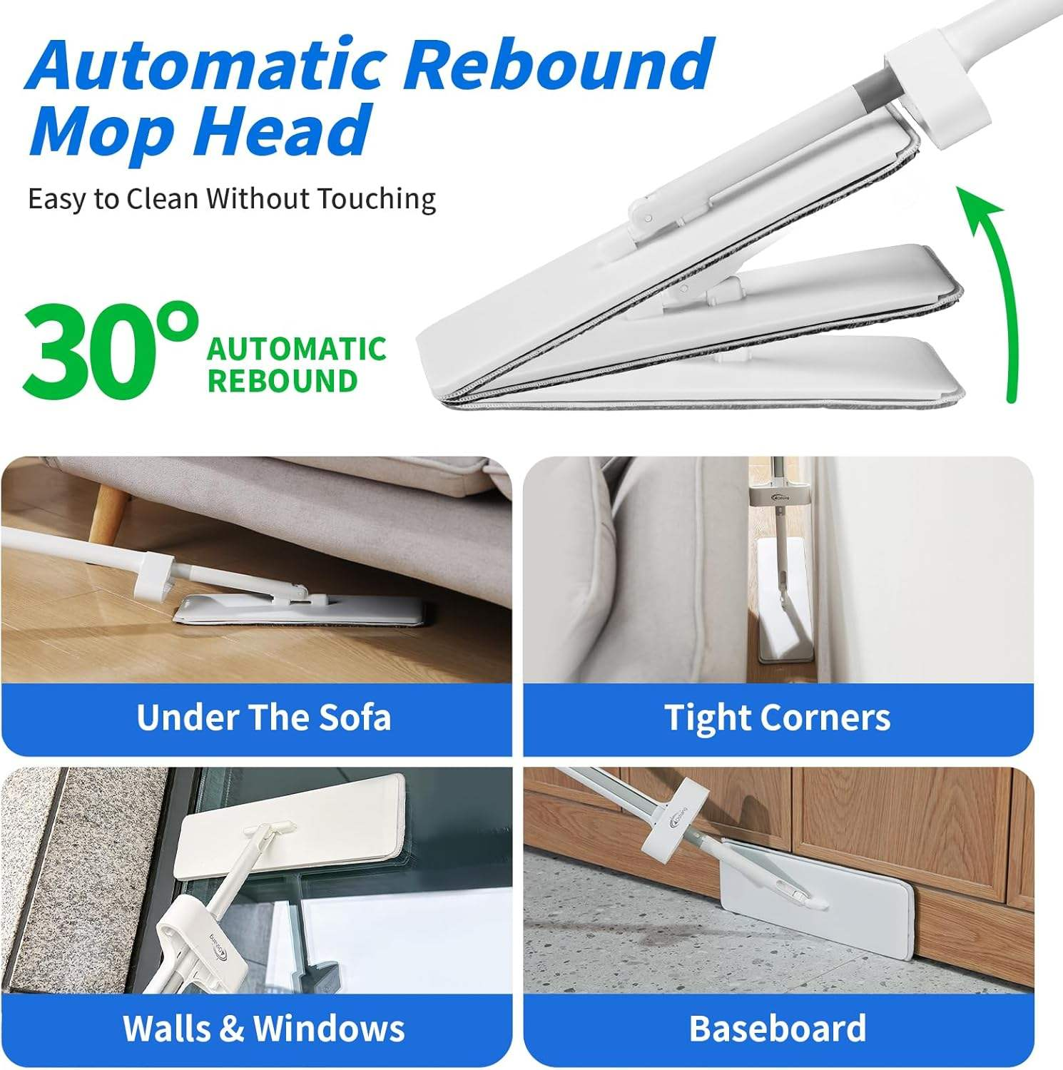 ORANGLES Factory Wholesale Foldable Flat Mop with Bucket on Wheels | Reusable Microfiber Floor Cleaning System OEM Supply - high resolution display - Image 2 of 4 | perfect for office | California | Free Shipping ORANGLES