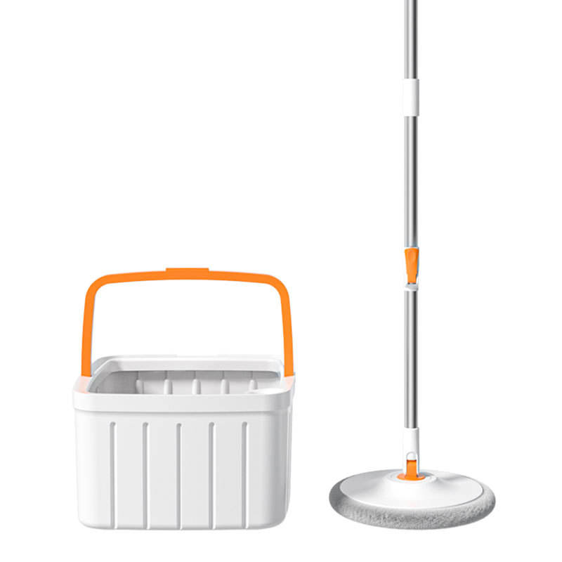 ORANGLES Factory Lazzy Steel Pole Floor Mop with Rotating Bucket | Hand-Wash Free Self-Cleaning Household Mop System  - Main Product Image - professional product shot | Buy Factory Lazzy Steel Pole Floor Mop with Rotating Bucket | Hand-Wash Free Self-Cleaning Household Mop System online USA | ORANGLES