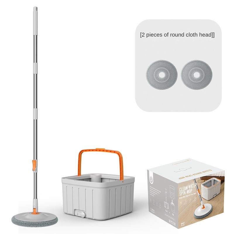 ORANGLES Factory Lazzy Steel Pole Floor Mop with Rotating Bucket | Hand-Wash Free Self-Cleaning Household Mop System - high resolution display - Image 2 of 6 | perfect for office | California | Free Shipping ORANGLES
