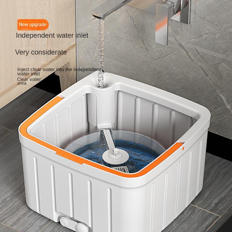ORANGLES Factory Lazzy Steel Pole Floor Mop with Rotating Bucket | Hand-Wash Free Self-Cleaning Household Mop System - full product showcase - Image 5 of 6 | suitable for professionals | Florida | Free Shipping ORANGLES