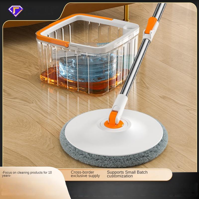 ORANGLES Factory Lazzy Steel Pole Floor Mop with Rotating Bucket | Hand-Wash Free Self-Cleaning Household Mop System - elegant presentation - Image 6 of 6 | designed for enthusiasts | Illinois | Free Shipping ORANGLES